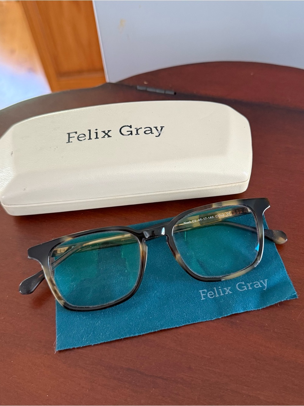 Felix Gray Blue Light Glasses with Case - Nash C5-49-17-140 - Unisex